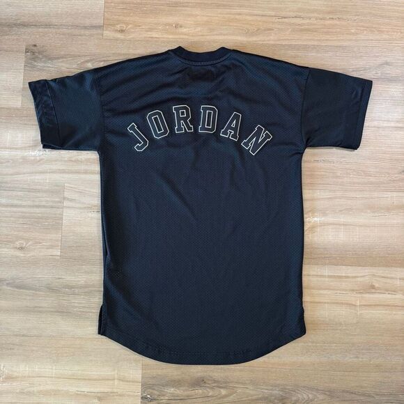 Nike Air Jordan Flight 23 Black Mesh Baseball Jersey Size XS Basketball Street - Picture 4 of 5